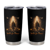 Walk for Peace Lantern Path Tumbler Cup Monk and Aloka the Dog Spiritual Journey
