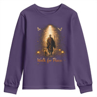 Walk for Peace Lantern Path Youth Sweatshirt Monk and Aloka the Dog Spiritual Journey
