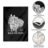 Walk for Peace Walking Monks and Aloka the Dog Garden Flag Buddhist Mindfulness Spiritual Religious Faith