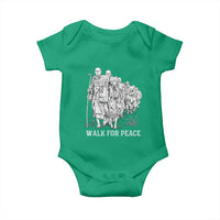 Walk for Peace Walking Monks and Aloka the Dog Baby Onesie Buddhist Mindfulness Spiritual Religious Faith