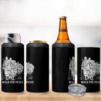 Walk for Peace Walking Monks and Aloka the Dog 4 in 1 Can Cooler Tumbler Buddhist Mindfulness Spiritual Religious Faith