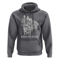 Walk for Peace Walking Monks and Aloka the Dog Hoodie Buddhist Mindfulness Spiritual Religious Faith