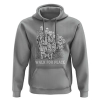 Walk for Peace Walking Monks and Aloka the Dog Hoodie Buddhist Mindfulness Spiritual Religious Faith
