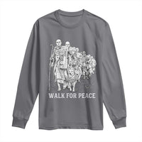 Walk for Peace Walking Monks and Aloka the Dog Long Sleeve Shirt Buddhist Mindfulness Spiritual Religious Faith