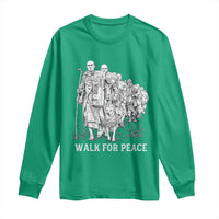 Walk for Peace Walking Monks and Aloka the Dog Long Sleeve Shirt Buddhist Mindfulness Spiritual Religious Faith