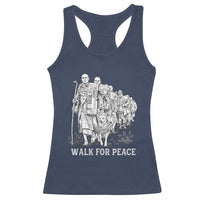 Walk for Peace Walking Monks and Aloka the Dog Racerback Tank Top Buddhist Mindfulness Spiritual Religious Faith