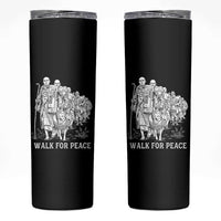 Walk for Peace Walking Monks and Aloka the Dog Skinny Tumbler Buddhist Mindfulness Spiritual Religious Faith