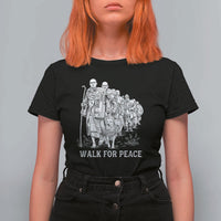 Walk for Peace Walking Monks and Aloka the Dog T Shirt For Women Buddhist Mindfulness Spiritual Religious Faith