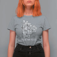 Walk for Peace Walking Monks and Aloka the Dog T Shirt For Women Buddhist Mindfulness Spiritual Religious Faith
