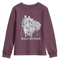 Walk for Peace Walking Monks and Aloka the Dog Youth Sweatshirt Buddhist Mindfulness Spiritual Religious Faith