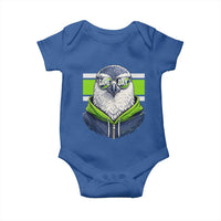 Cool Hawk Wearing Hoodie Graphic Baby Onesie Game Day Swagger
