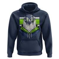 Cool Hawk Wearing Hoodie Graphic Hoodie Game Day Swagger