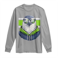 Cool Hawk Wearing Hoodie Graphic Long Sleeve Shirt Game Day Swagger