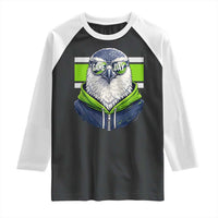 Cool Hawk Wearing Hoodie Graphic Raglan Shirt Game Day Swagger