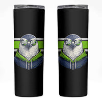 Cool Hawk Wearing Hoodie Graphic Skinny Tumbler Game Day Swagger