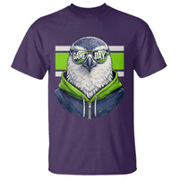 Cool Hawk Wearing Hoodie Graphic T Shirt Game Day Swagger