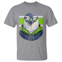 Cool Hawk Wearing Hoodie Graphic T Shirt Game Day Swagger