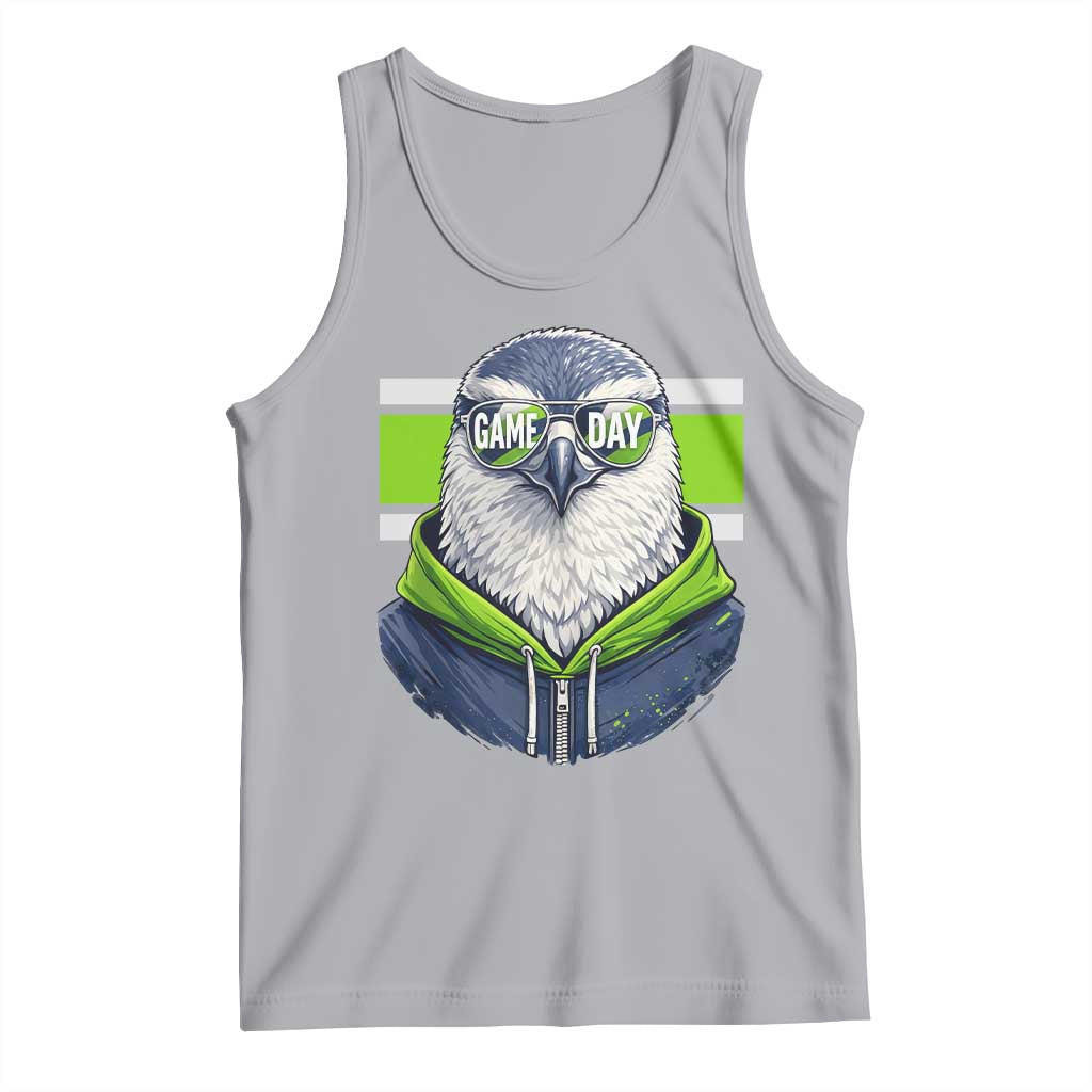 Cool Hawk Wearing Hoodie Graphic Tank Top Game Day Swagger