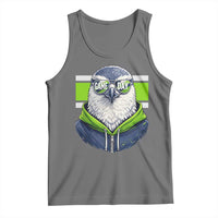 Cool Hawk Wearing Hoodie Graphic Tank Top Game Day Swagger