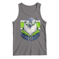 Cool Hawk Wearing Hoodie Graphic Tank Top Game Day Swagger