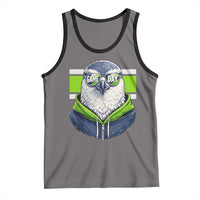 Cool Hawk Wearing Hoodie Graphic Tank Top Game Day Swagger