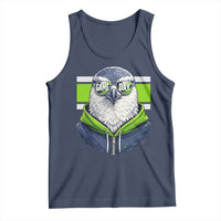 Cool Hawk Wearing Hoodie Graphic Tank Top Game Day Swagger