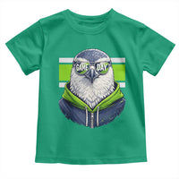 Cool Hawk Wearing Hoodie Graphic Toddler T Shirt Game Day Swagger