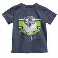 Cool Hawk Wearing Hoodie Graphic Toddler T Shirt Game Day Swagger