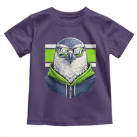 Cool Hawk Wearing Hoodie Graphic Toddler T Shirt Game Day Swagger