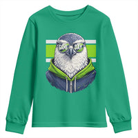 Cool Hawk Wearing Hoodie Graphic Youth Sweatshirt Game Day Swagger