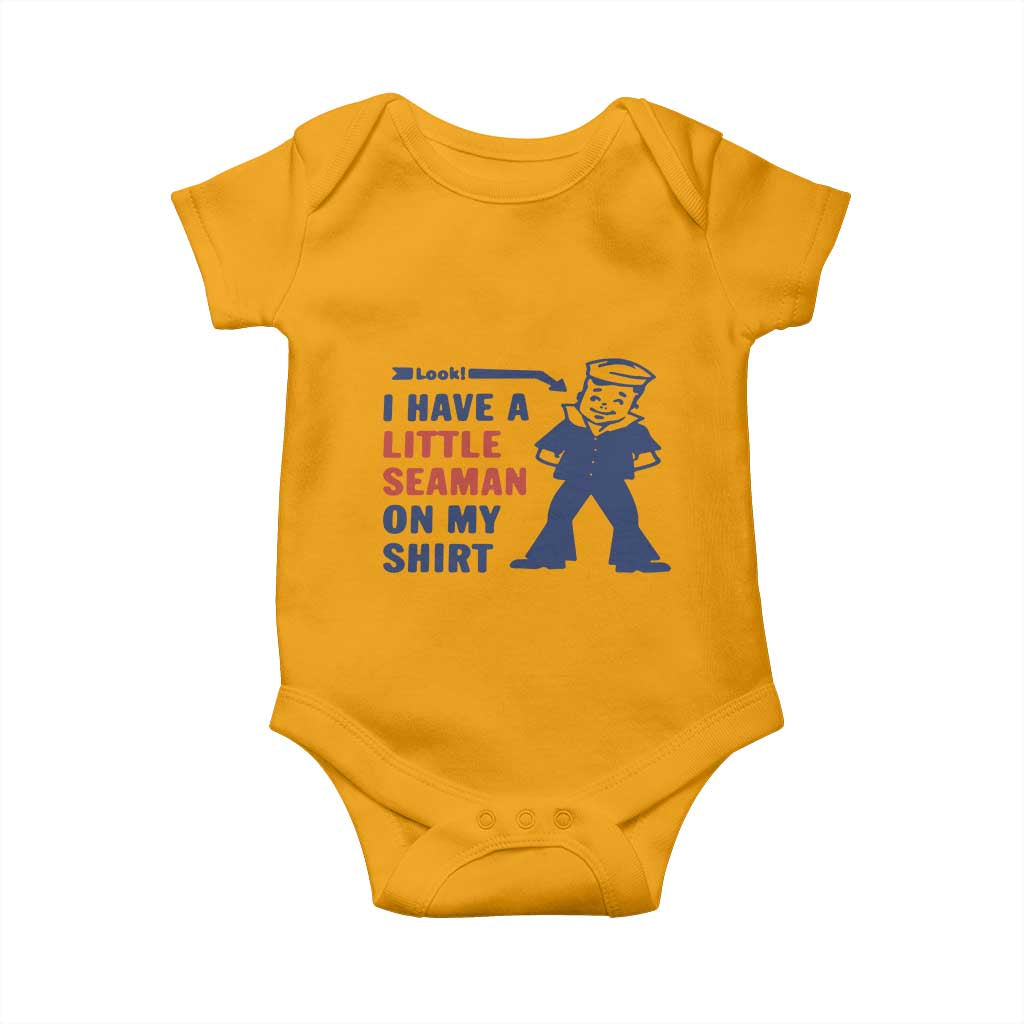 Funny Sailor Pun Baby Onesie I Have Little Seaman on My Shirt Retro Humor