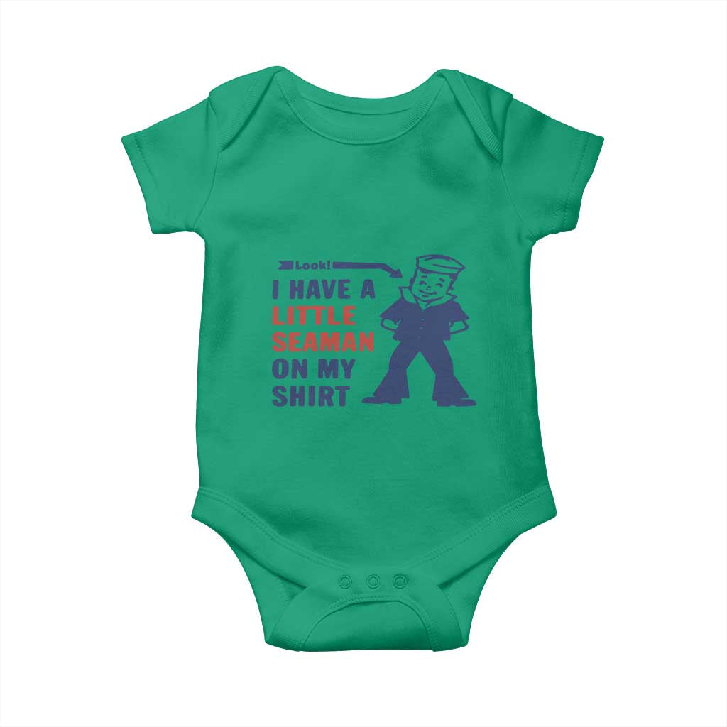 Funny Sailor Pun Baby Onesie I Have Little Seaman on My Shirt Retro Humor
