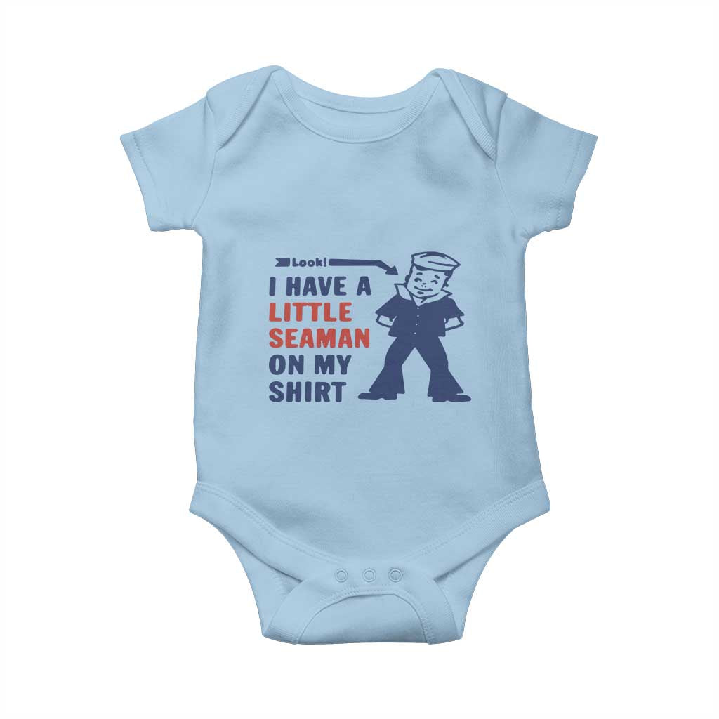 Funny Sailor Pun Baby Onesie I Have Little Seaman on My Shirt Retro Humor