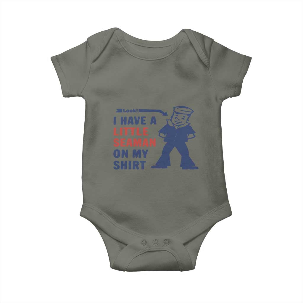 Funny Sailor Pun Baby Onesie I Have Little Seaman on My Shirt Retro Humor