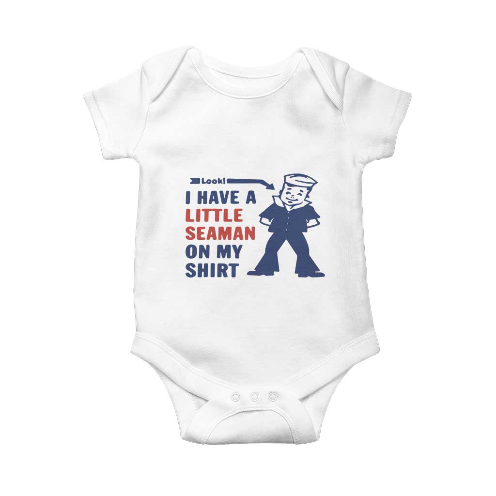 Funny Sailor Pun Baby Onesie I Have Little Seaman on My Shirt Retro Humor