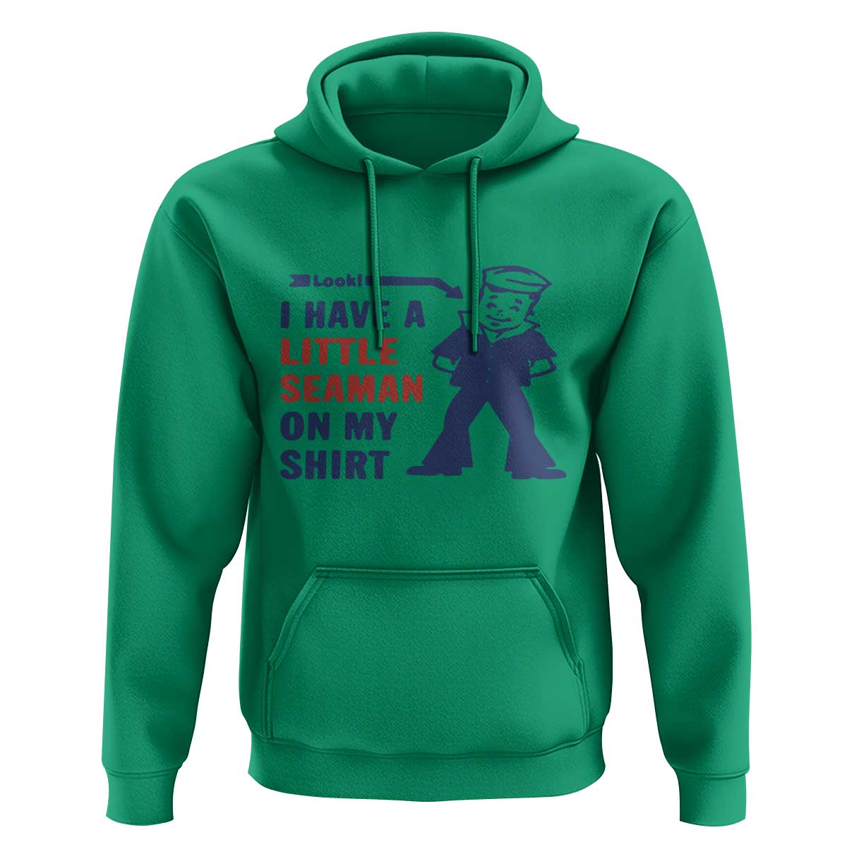 Funny Sailor Pun Hoodie I Have Little Seaman on My Shirt Retro Humor