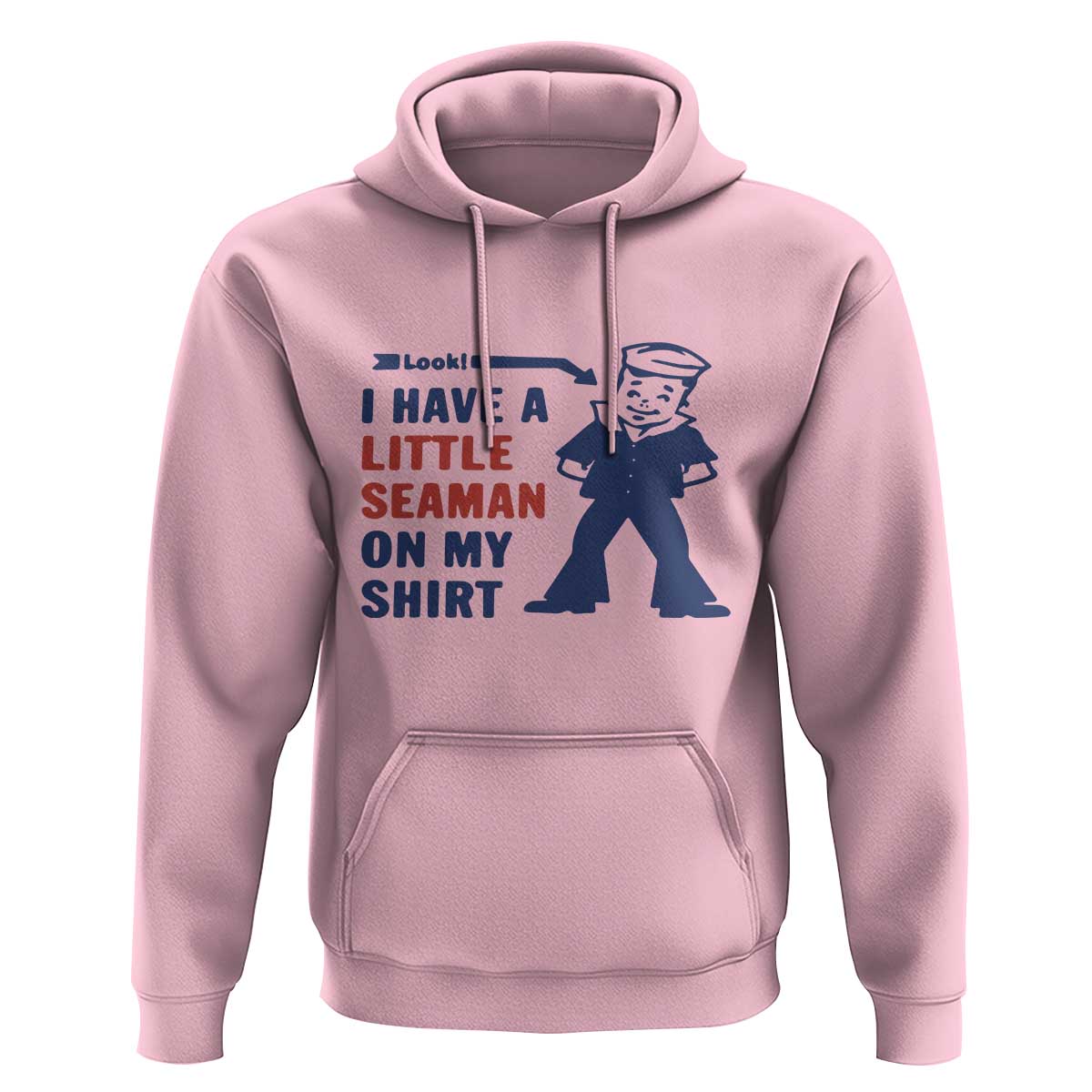 Funny Sailor Pun Hoodie I Have Little Seaman on My Shirt Retro Humor