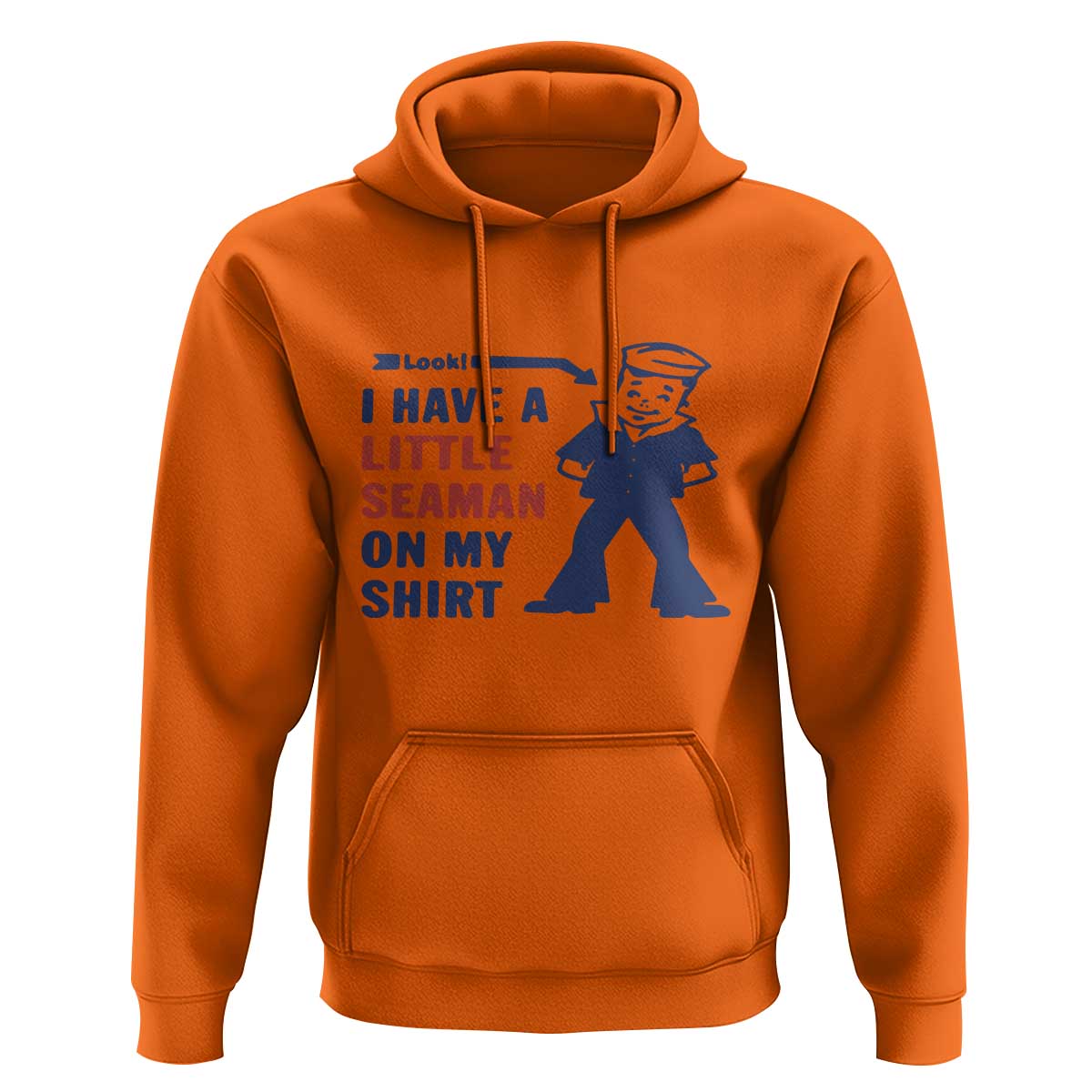 Funny Sailor Pun Hoodie I Have Little Seaman on My Shirt Retro Humor
