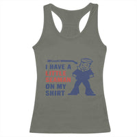 Funny Sailor Pun Racerback Tank Top I Have Little Seaman on My Shirt Retro Humor