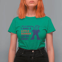 Funny Sailor Pun T Shirt For Women I Have Little Seaman on My Shirt Retro Humor