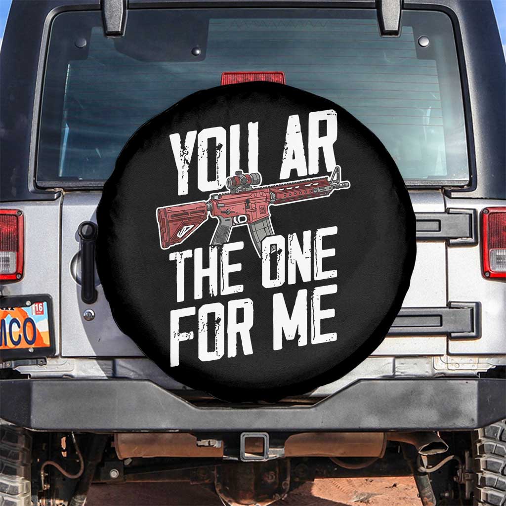 Funny Gun Lover Valentine Pun Spare Tire Cover You AR the One for Me Tactical Romance