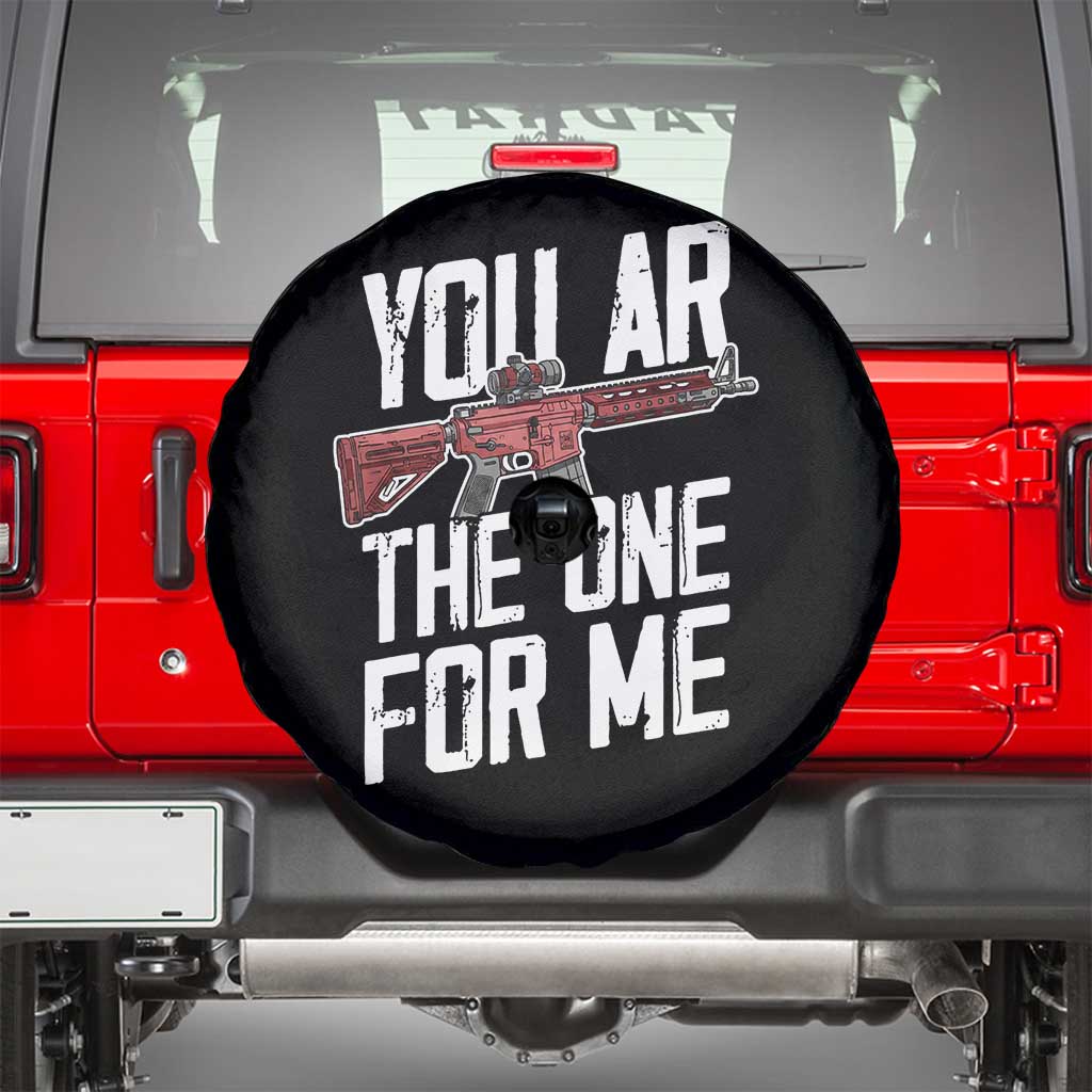 Funny Gun Lover Valentine Pun Spare Tire Cover You AR the One for Me Tactical Romance