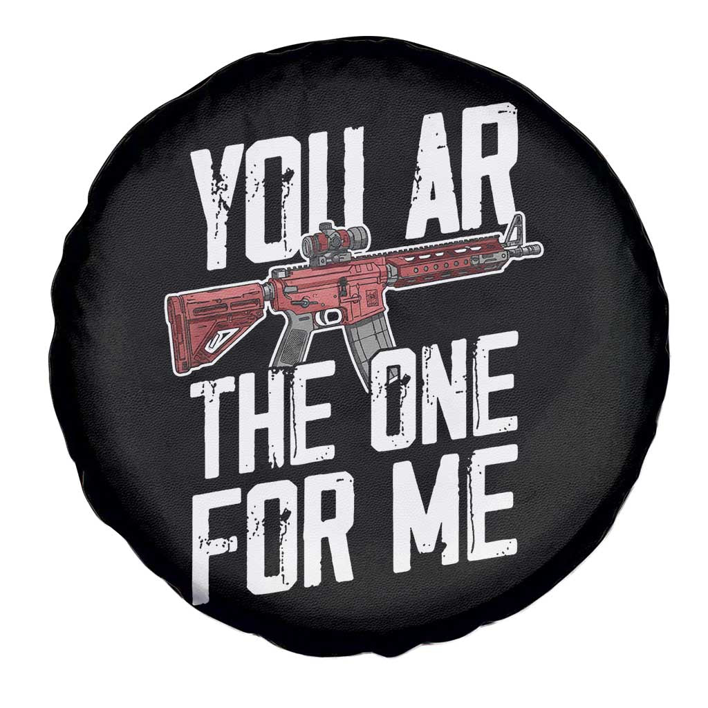 Funny Gun Lover Valentine Pun Spare Tire Cover You AR the One for Me Tactical Romance