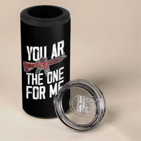 Funny Gun Lover Valentine Pun 4 in 1 Can Cooler Tumbler You AR the One for Me Tactical Romance
