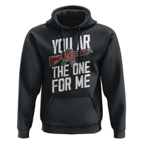 Funny Gun Lover Valentine Pun Hoodie You AR the One for Me Tactical Romance