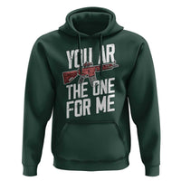 Funny Gun Lover Valentine Pun Hoodie You AR the One for Me Tactical Romance