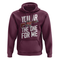 Funny Gun Lover Valentine Pun Hoodie You AR the One for Me Tactical Romance