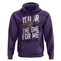 Funny Gun Lover Valentine Pun Hoodie You AR the One for Me Tactical Romance
