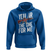 Funny Gun Lover Valentine Pun Hoodie You AR the One for Me Tactical Romance