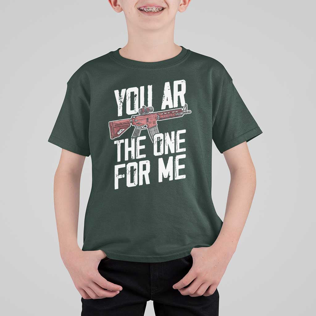 Funny Gun Lover Valentine Pun T Shirt For Kid You AR the One for Me Tactical Romance